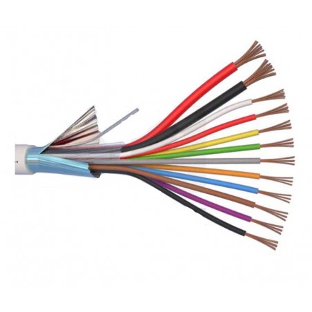 Alarmkabel 2x0.75mm+10x0.22mm 100m