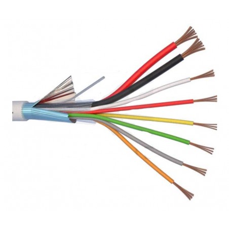 Câble alarme 2x0.50+6x0.22mm 100m